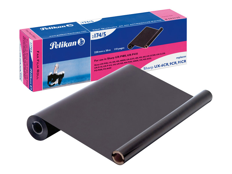 Pelikan 2174/5 - Schwarz - Thermotransfer-Farbband (Alternative zu: Sharp UX-6CR, Sharp UX-91CR, Sharp UX-9CR)