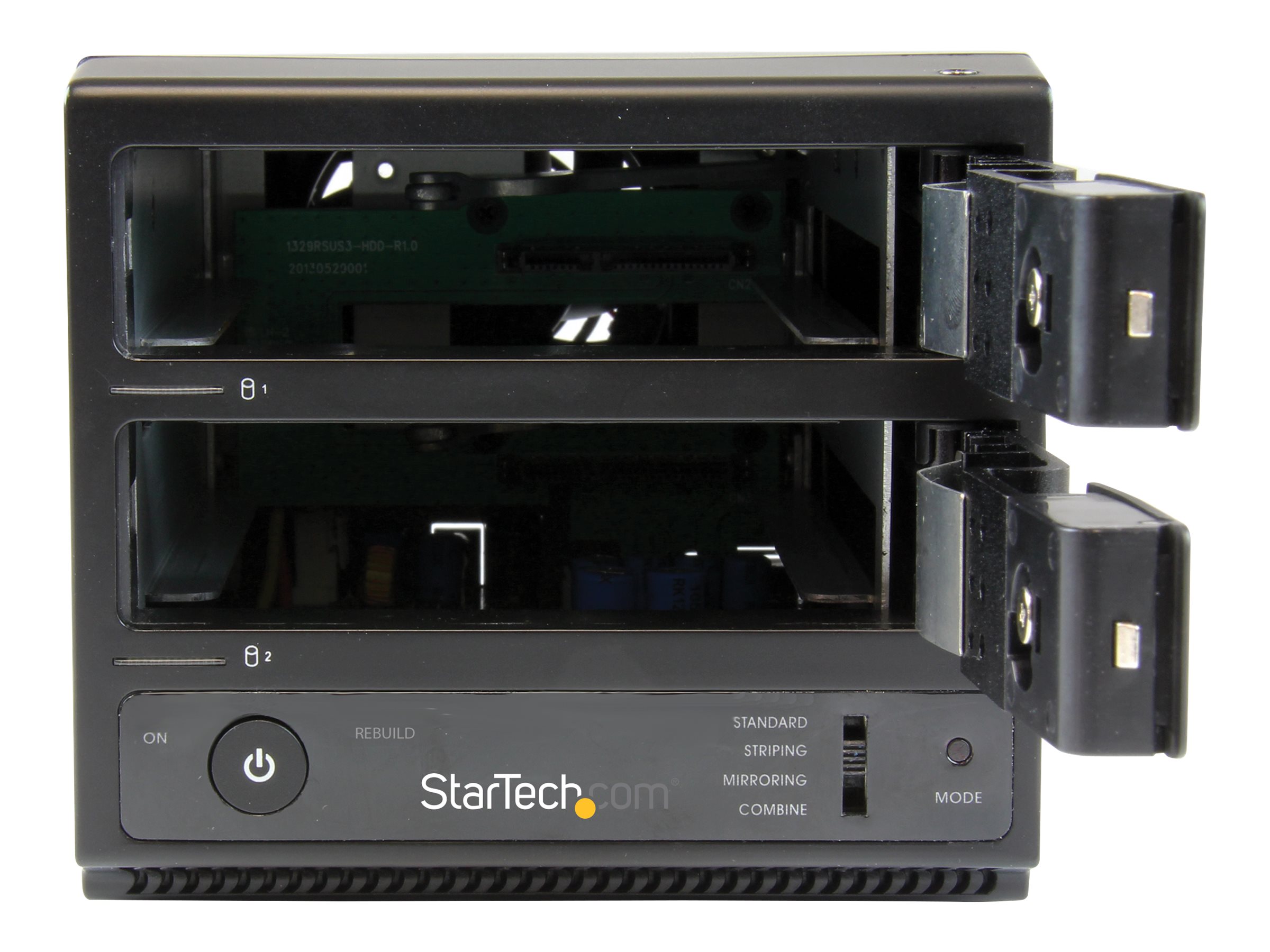 StarTech.com USB 3.0 / eSATA Dual Bay Festplattengehäuse mit UASP für 3,5 SATA III Festplatten - 2-fach Hot Swap Gehäuse für 8,9 cm HDD - Festplatten-Array - 2 Schächte (SATA-600)