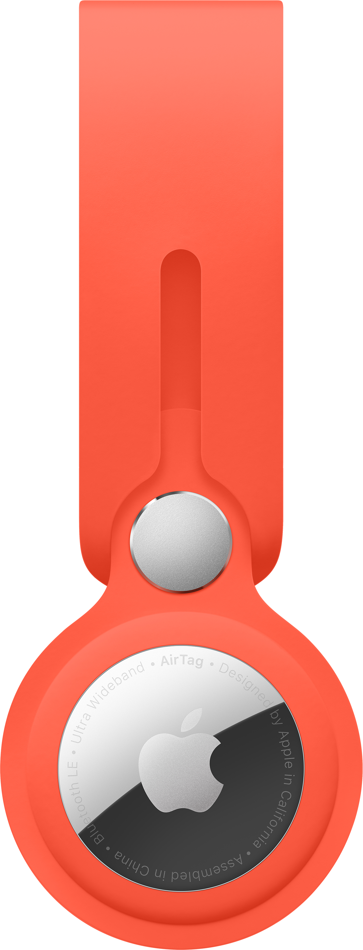 Apple Tasche für Airtag - Polyurethan - Electric Orange