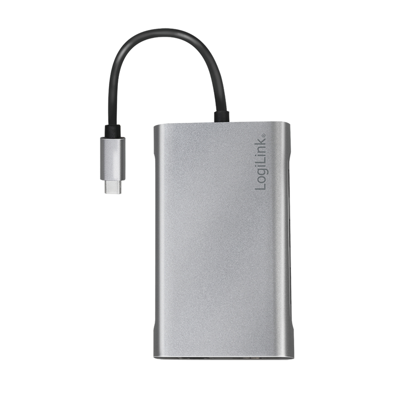 LogiLink UA0382 - Kabelgebunden - USB 3.2 Gen 1 (3.1 Gen 1) Type-C - 100 W - 10,100,1000 Mbit/s - Silber - 5000 Gbit/s