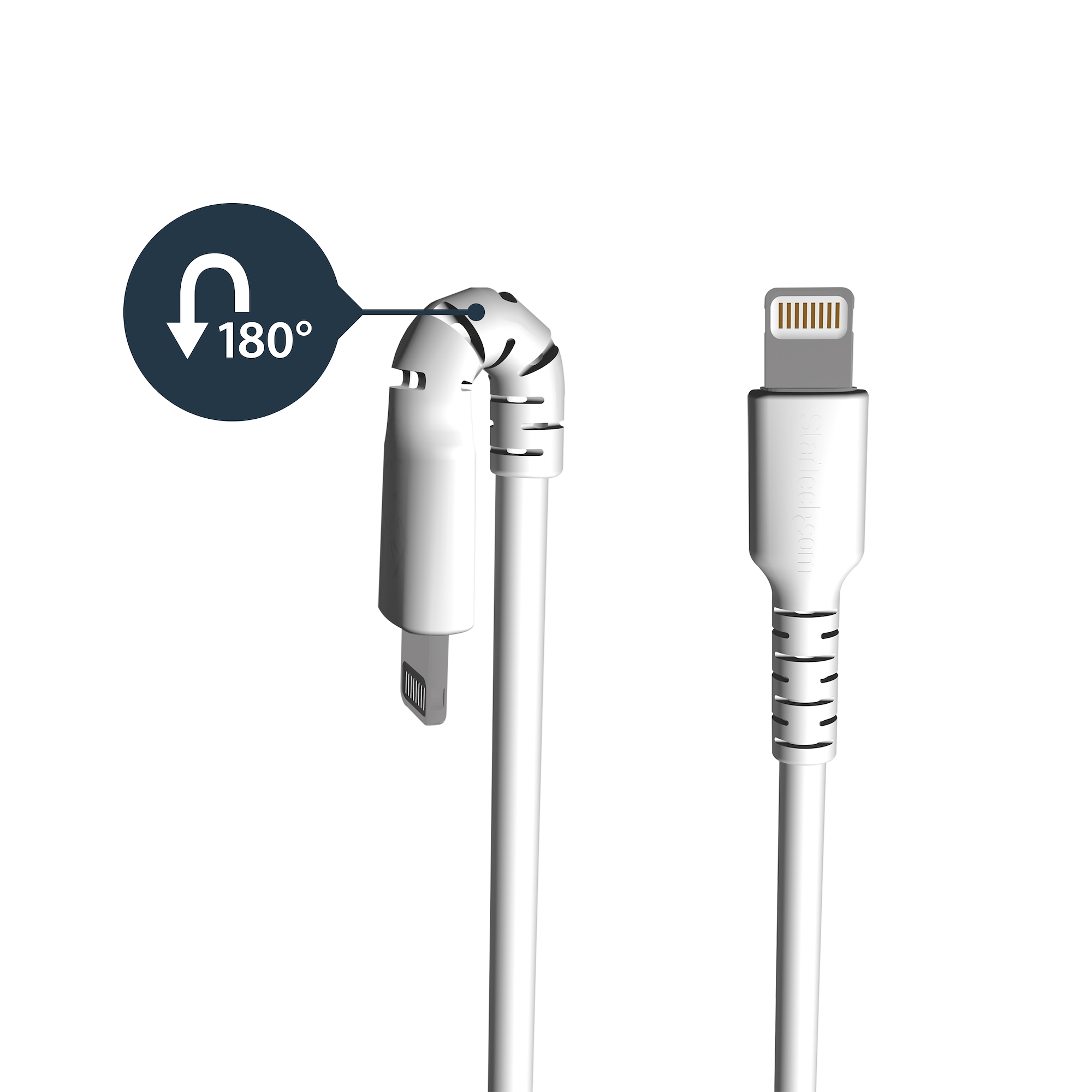 StarTech.com 2m USB-A auf Lightning-Kabel - Hochbelastbare, robuste Aramidfaser - USB Typ-A auf Lightningkabel - Lade-/Synchronisationskabel - Apple MFi-zertifiziert iPad/iPhone 12 - Weiß (RUSBLTMM2M)