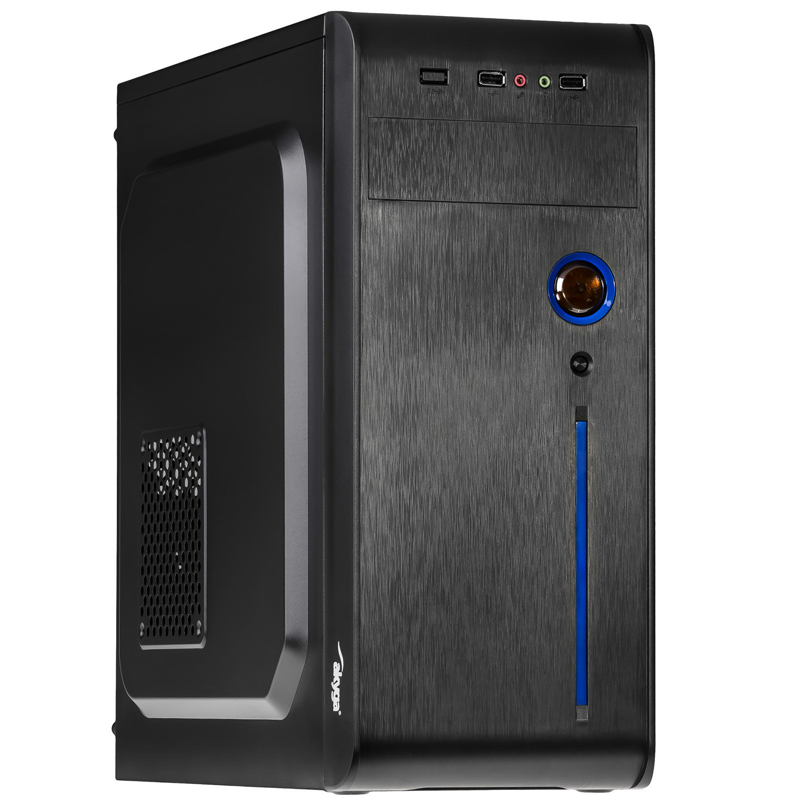 Akyga AK939BL - Midi Tower - PC - ABS Synthetik - Galvanisiertes Stahl - Schwarz - ATX - Flex-ATX - micro ATX - Mini-ITX - Heimbüro