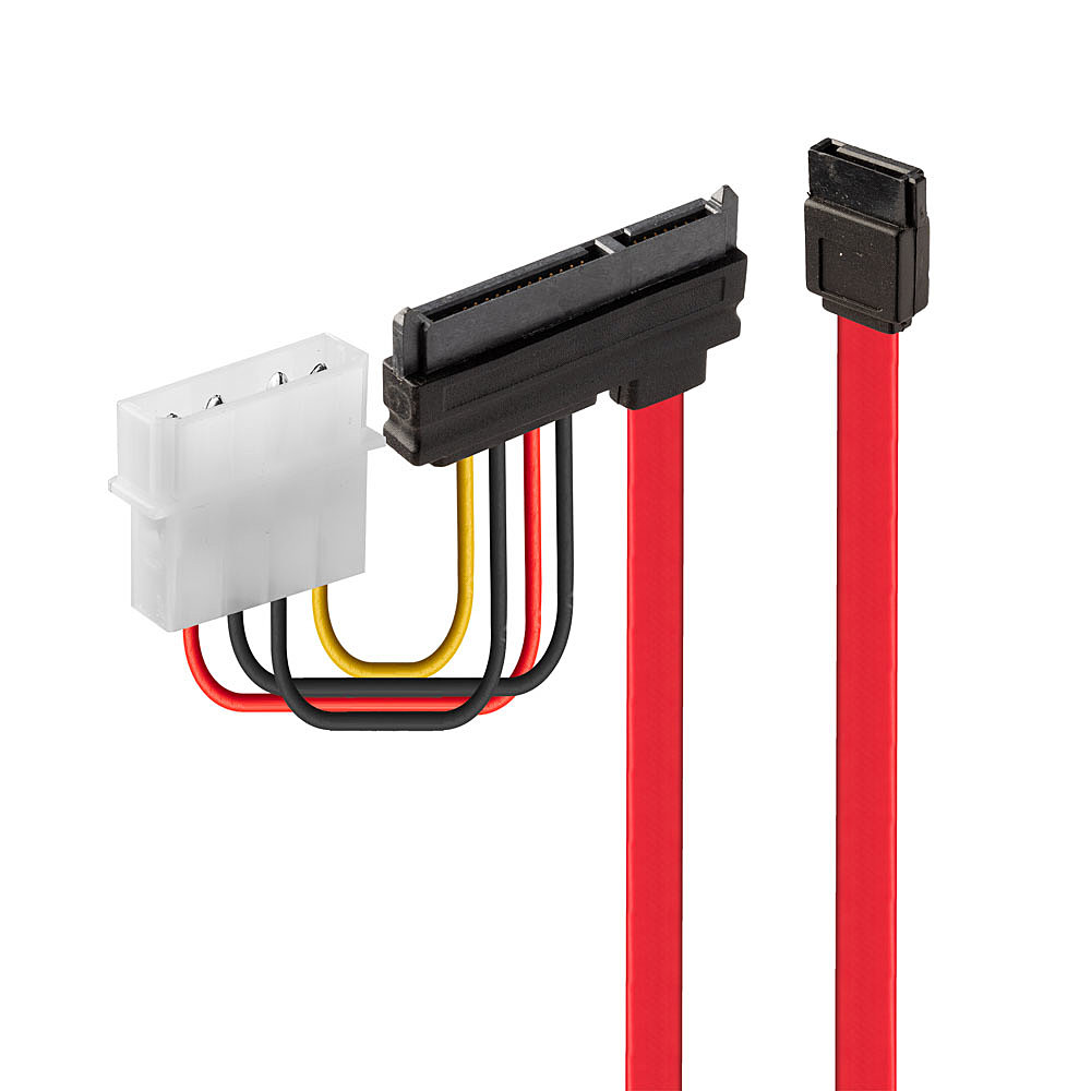Lindy SATA-Kabel - interne Stromversorgung, 4-polig, SATA zu SATA Combo (W)