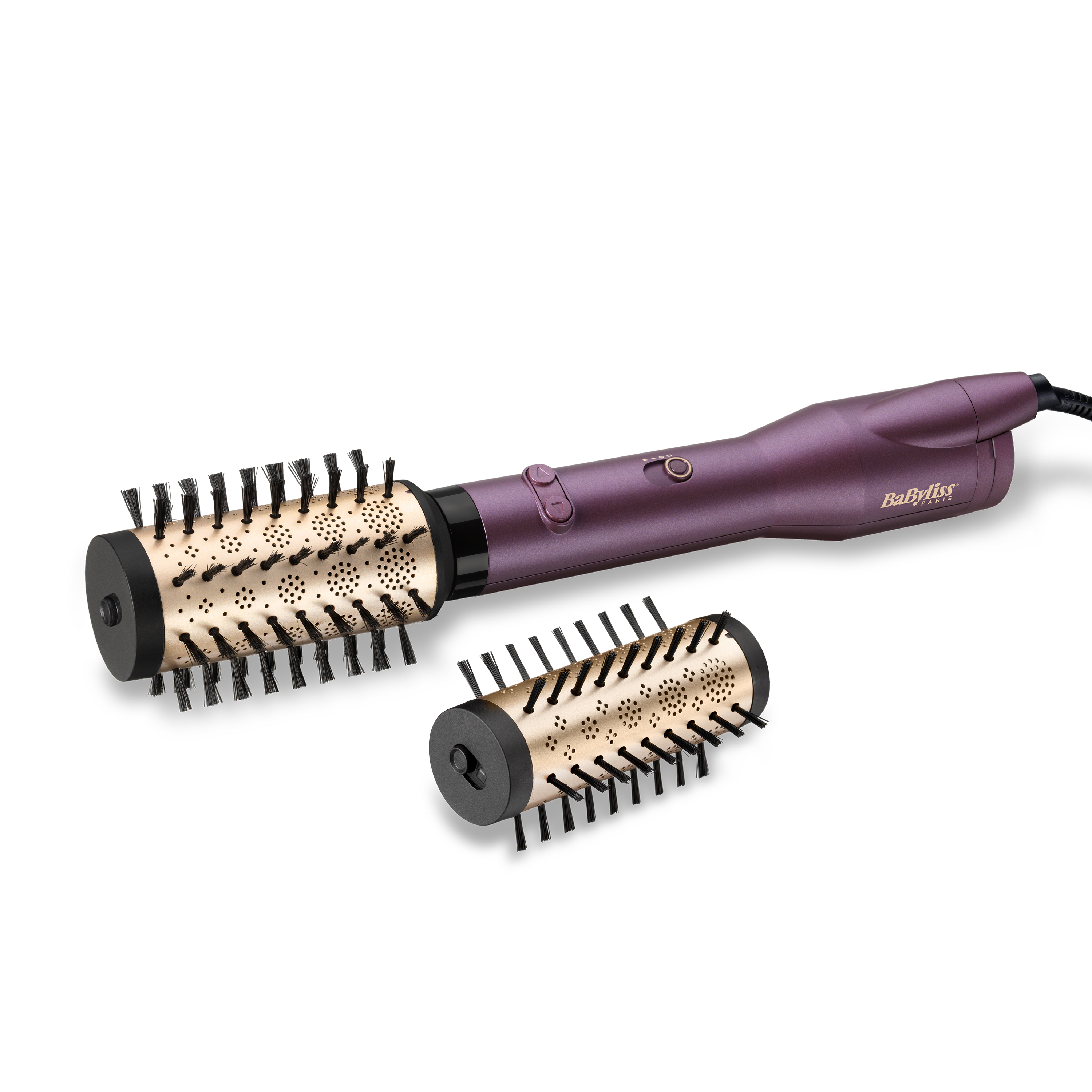 BaByliss Big Hair Dual - Heißluftbürste - Warm - Schwarz - Roségold - Violett - 2,5 m - 650 W - AC