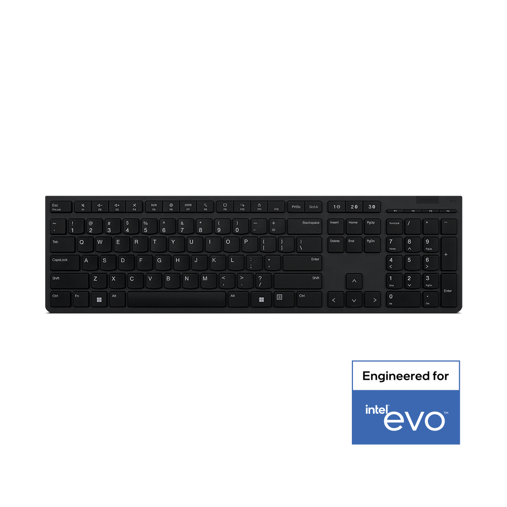Lenovo 4Y41K04067 - Volle Größe (100%) - RF Wireless + Bluetooth - Scherenschlüsselschalter - QWERTY - Grau