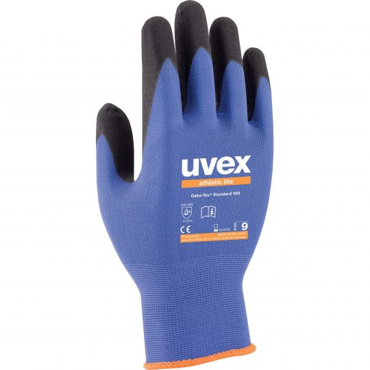 UVEX Arbeitsschutz 60027 - Werkstatthandschuhe - Anthrazit - Blau - Erwachsener - Erwachsener - Unisex - 1 Stück(e)