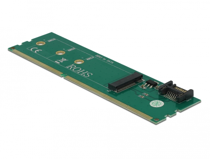 Delock Adapter SATA + DDR3 to M.2 key B - Schnittstellenadapter