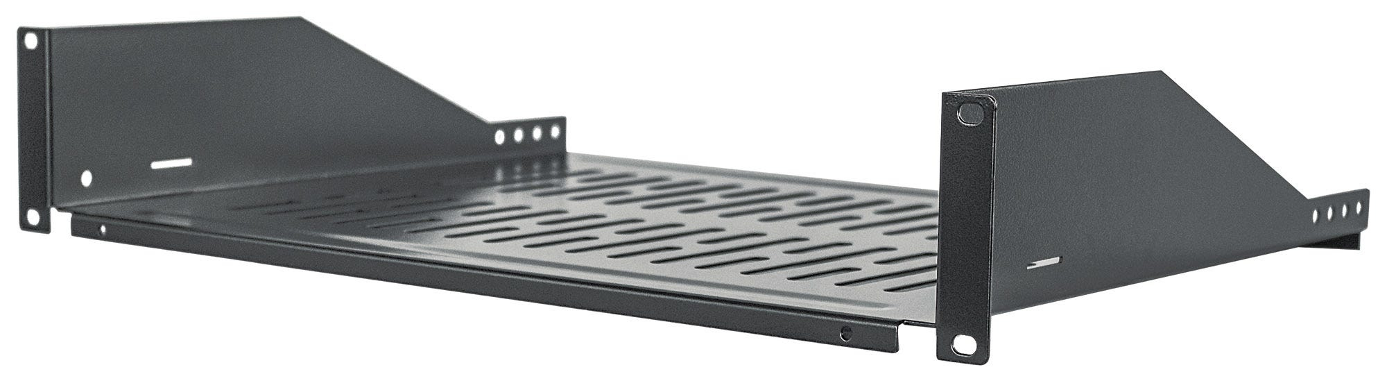 Intellinet 19" Cantilever Shelf, 2U, Fixed, Depth 350mm, Max 15kg, Black, Three Year Warranty - Rack - Regal - Schwarz, RAL 9005 - 2U - 48.3 cm (19")