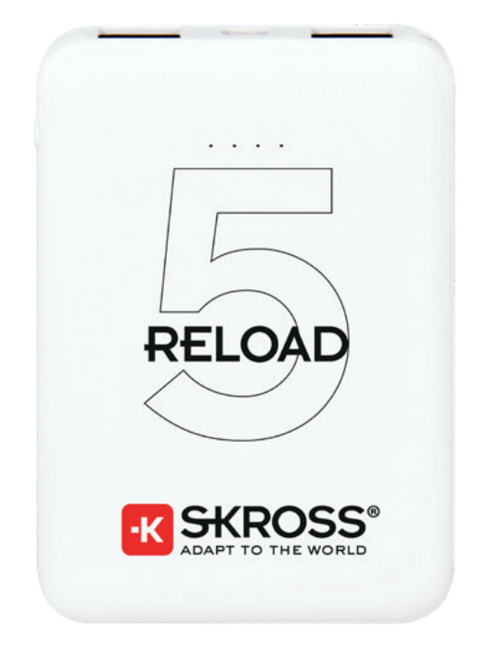 SKROSS RELOAD 5 - Powerbank - 5000 mAh - 18.5 Wh - 2.4 A - 2 Ausgabeanschlussstellen (USB)