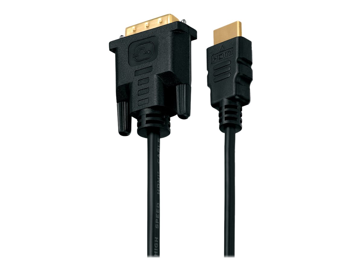 Helos Adapterkabel - HDMI männlich zu DVI-D männlich - 2 m - abgeschirmt - Schwarz - 4K-Support (4096 x 2160)