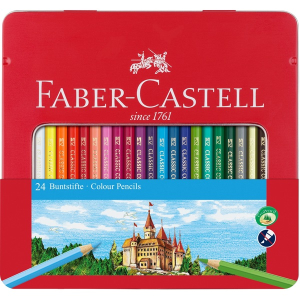 FABER-CASTELL 115824 - Beige - Schwarz - Blau - Gold - Grün - Elfenbein - Lila - Magenta - Orange - Pink - Violett - Weiß - Gelb - 1 Stück(e)