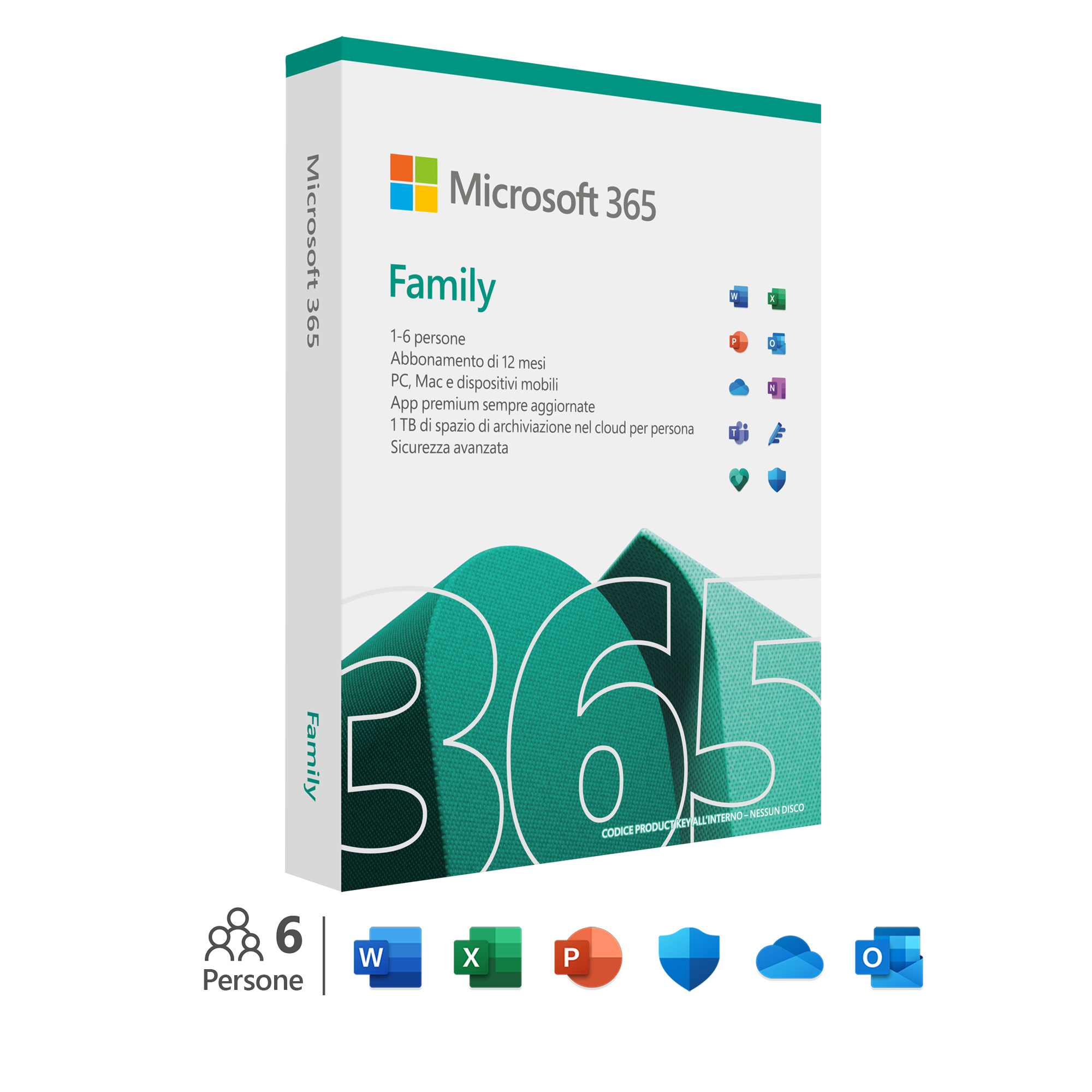Microsoft 365 Family - Abonnement-Lizenz (1 Jahr)
