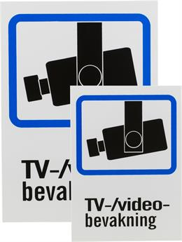 Deltaco Plastskylt TV/Video-bevakning A4 & A5-storlek