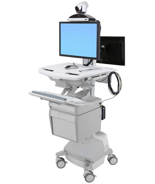Ergotron Telemedicine - Wagen für 2 LCD-Displays / PC-Ausrüstung (offene Architektur)
