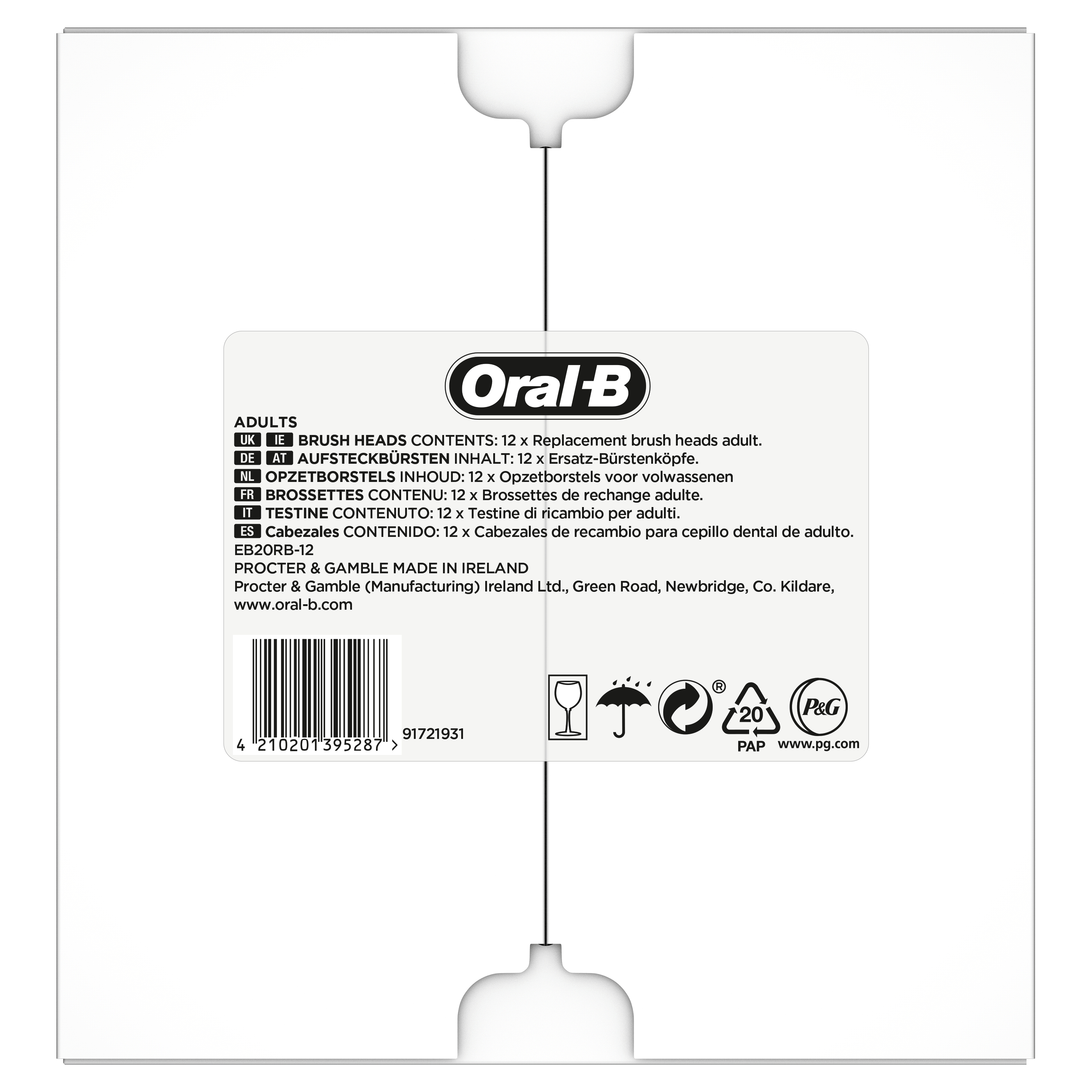 Oral-B Precision Clean 81748485 toothbrush head 12 pc s White
