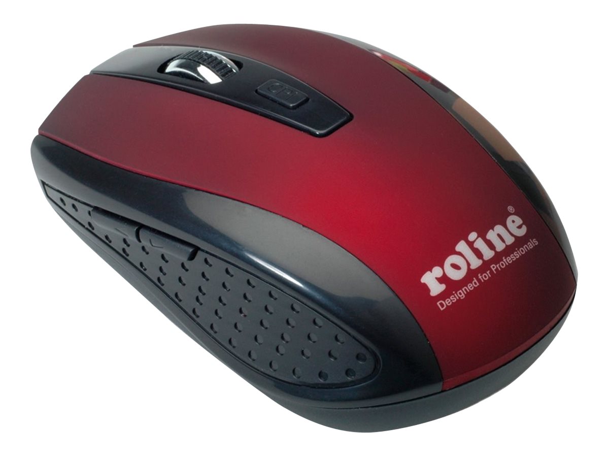 ROLINE Maus - rechts- und linkshändig - optisch - 5 Tasten - kabellos - 2.4 GHz - kabelloser Empfänger (USB)