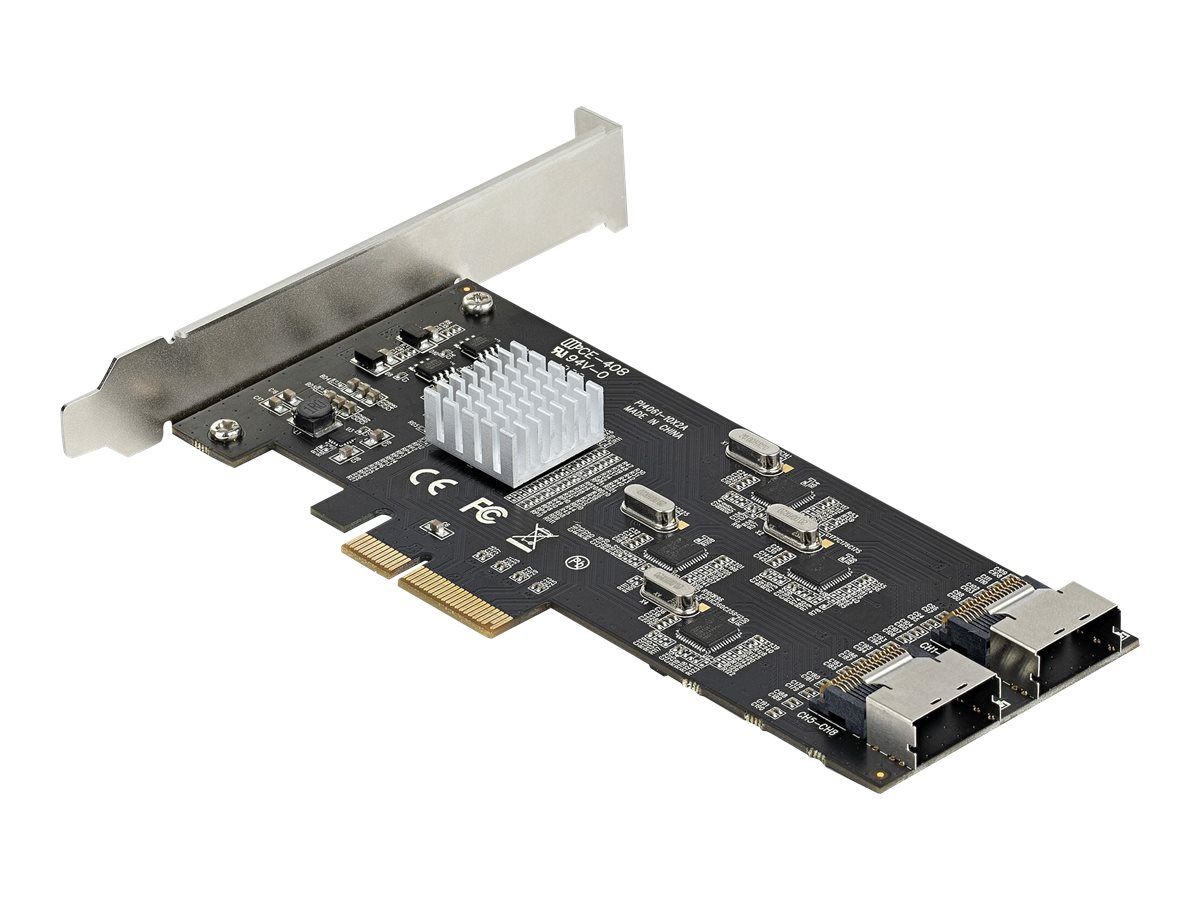StarTech.com SATA PCIe Controller 8 Port - 6 Gbit/s PCI Express SATA Adapter - SATA PCIe Schnittstellenkarte - PCI-e x4 Gen 2 zu SATA III - SATA HDD/SSD (8P6G-PCIE-SATA-CARD)