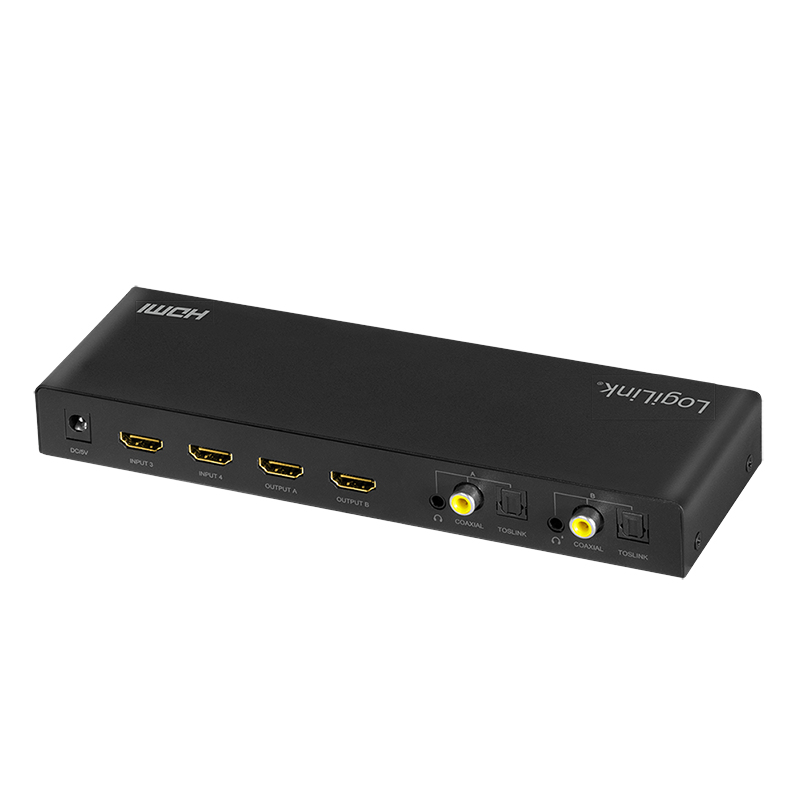 LogiLink 4K 4x2 HDMI Matrix Switch - Video/Audio-Schalter