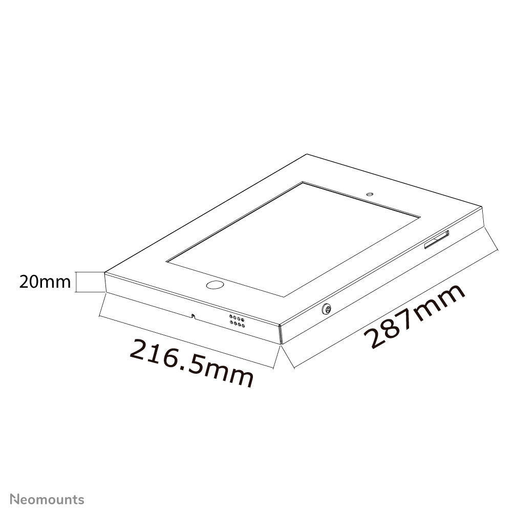 Neomounts by Newstar IPAD2N-UN20 - Gehäuse - Diebstahlschutz - für Tablett - verriegelbar - Stahl - Schwarz - Montageschnittstelle: 100 x 100 mm - für Apple iPad (3. Generation)