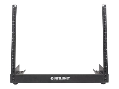 Intellinet 19" 2-Pfosten Desktop-Laborgestell, 12 HE, Flatpack, schwarz - Schrank mit offenem Rahmen - Schwarz, RAL 9005 - 12U - 48.3 cm (19")
