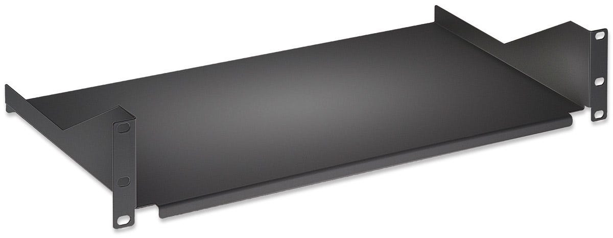 Intellinet 19" Cantilever Shelf, 2U, Fixed, Depth 400mm, Max 25kg, Black, Three Year Warranty - Rack - Regal - Schwarz, RAL 9005 - 2U - 48.3 cm (19")
