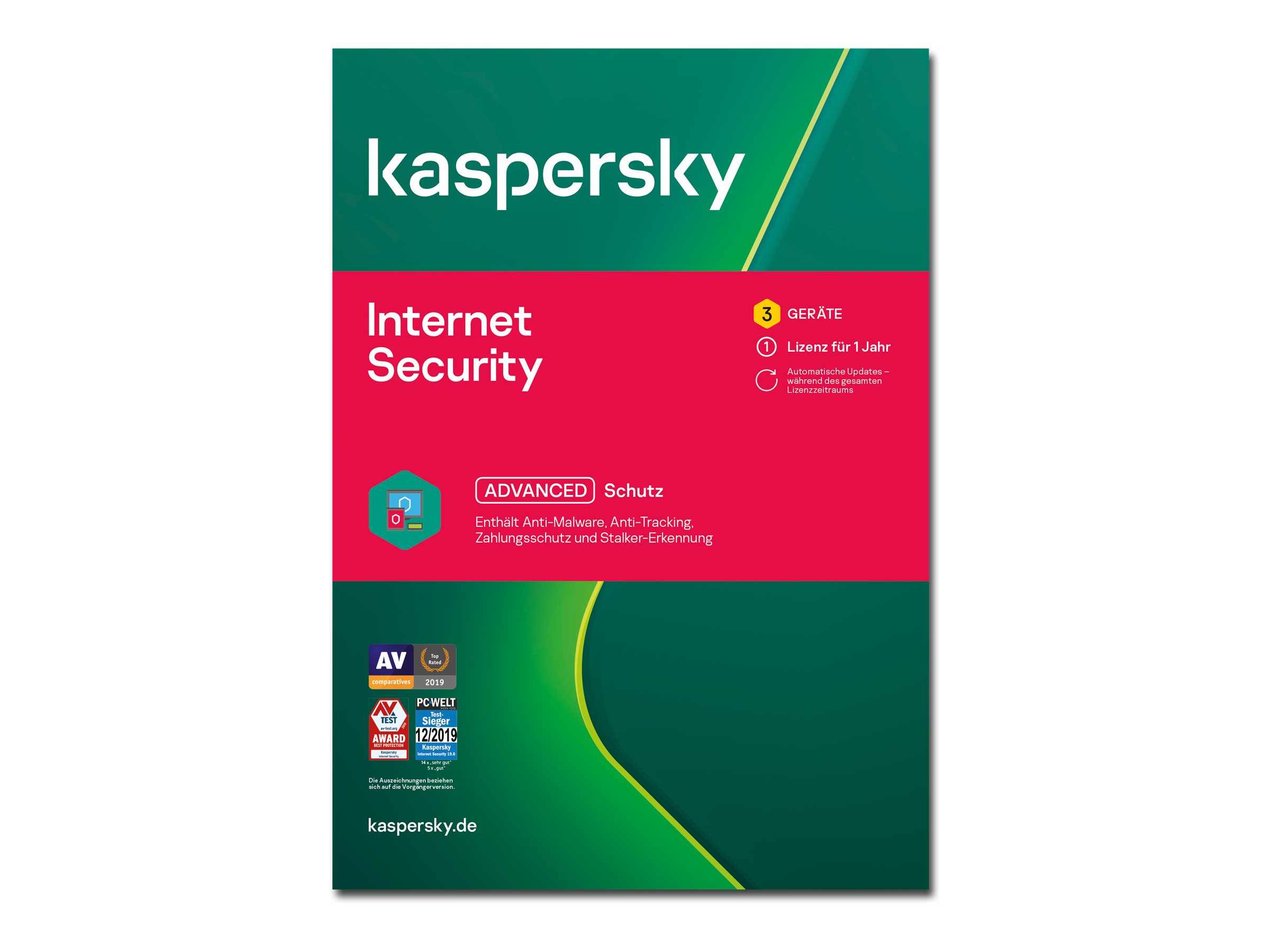 Kaspersky Internet Security - Erneuerung der Abonnement-Lizenz (1 Jahr)