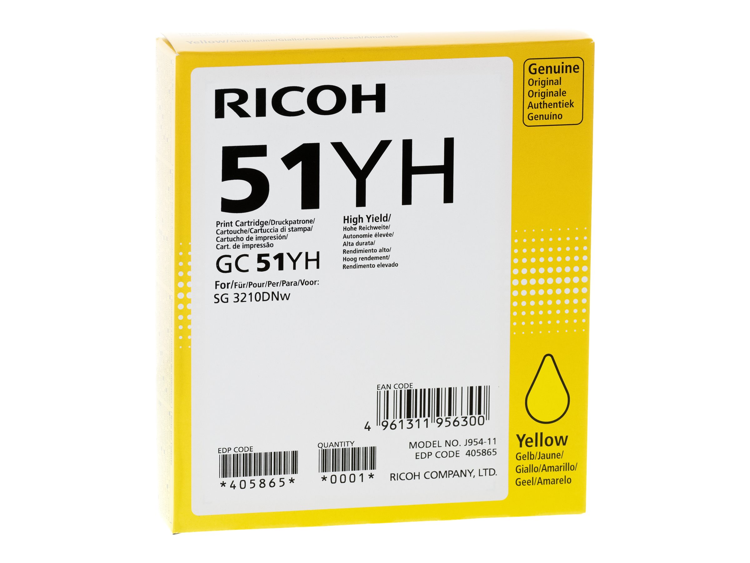 Ricoh GC 51YH - Hohe Ergiebigkeit - Gelb - Original
