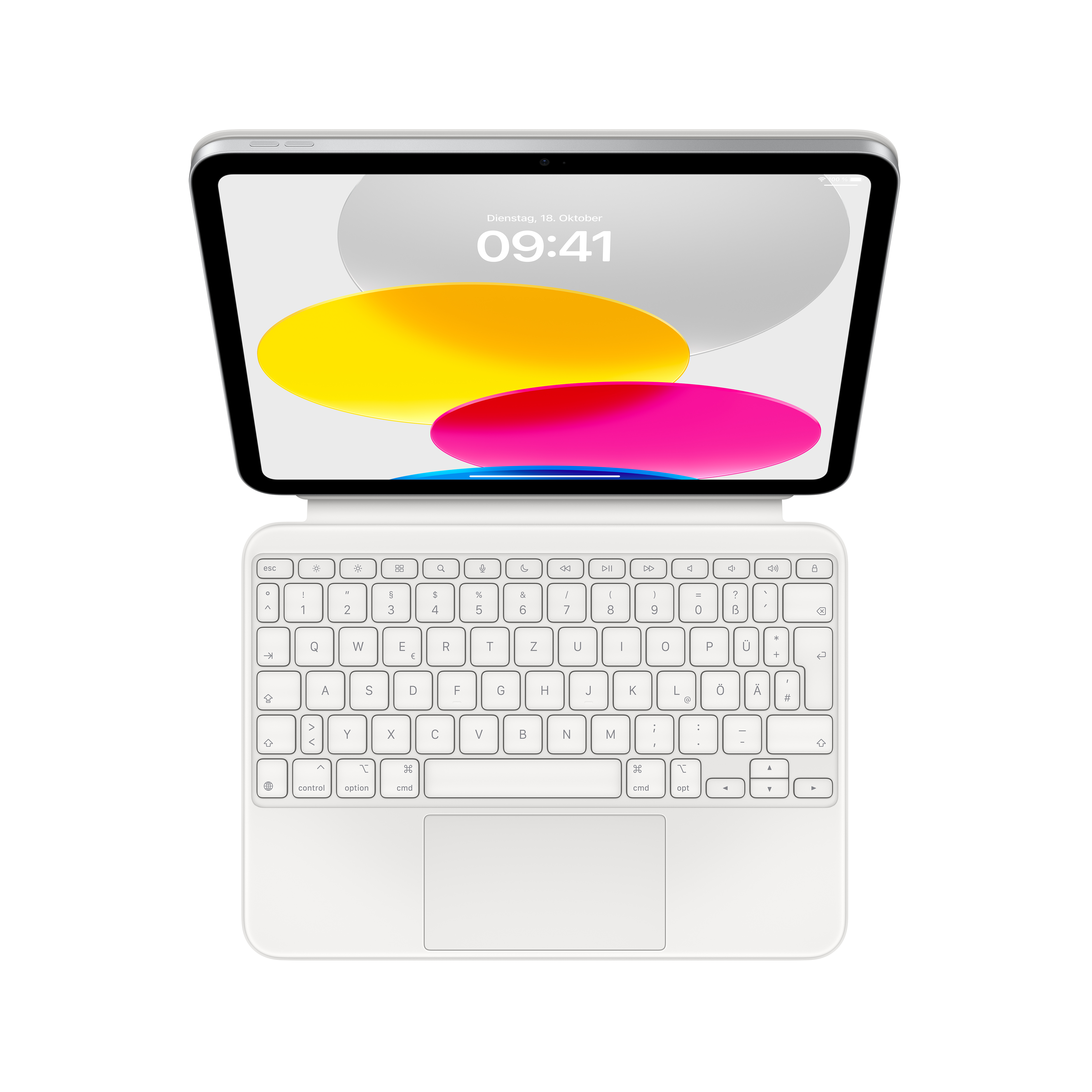 Apple Magic Keyboard Folio - Tastatur und Foliohülle - mit Trackpad - Apple Smart connector - QWERTZ - Deutsch - für iPad Wi-Fi (10. Generation)