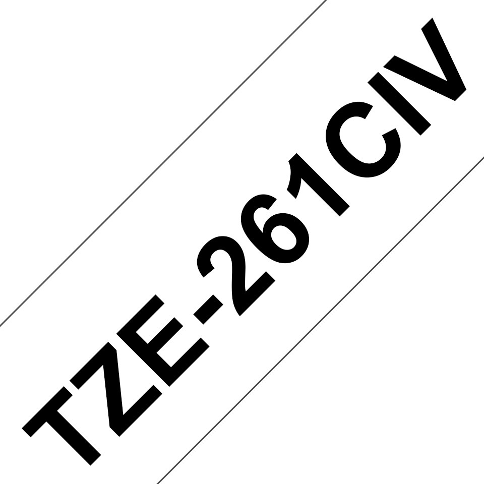 Brother TZe-261 - Schwarz auf Weiß - Rolle (3,6 cm x 8 m)
