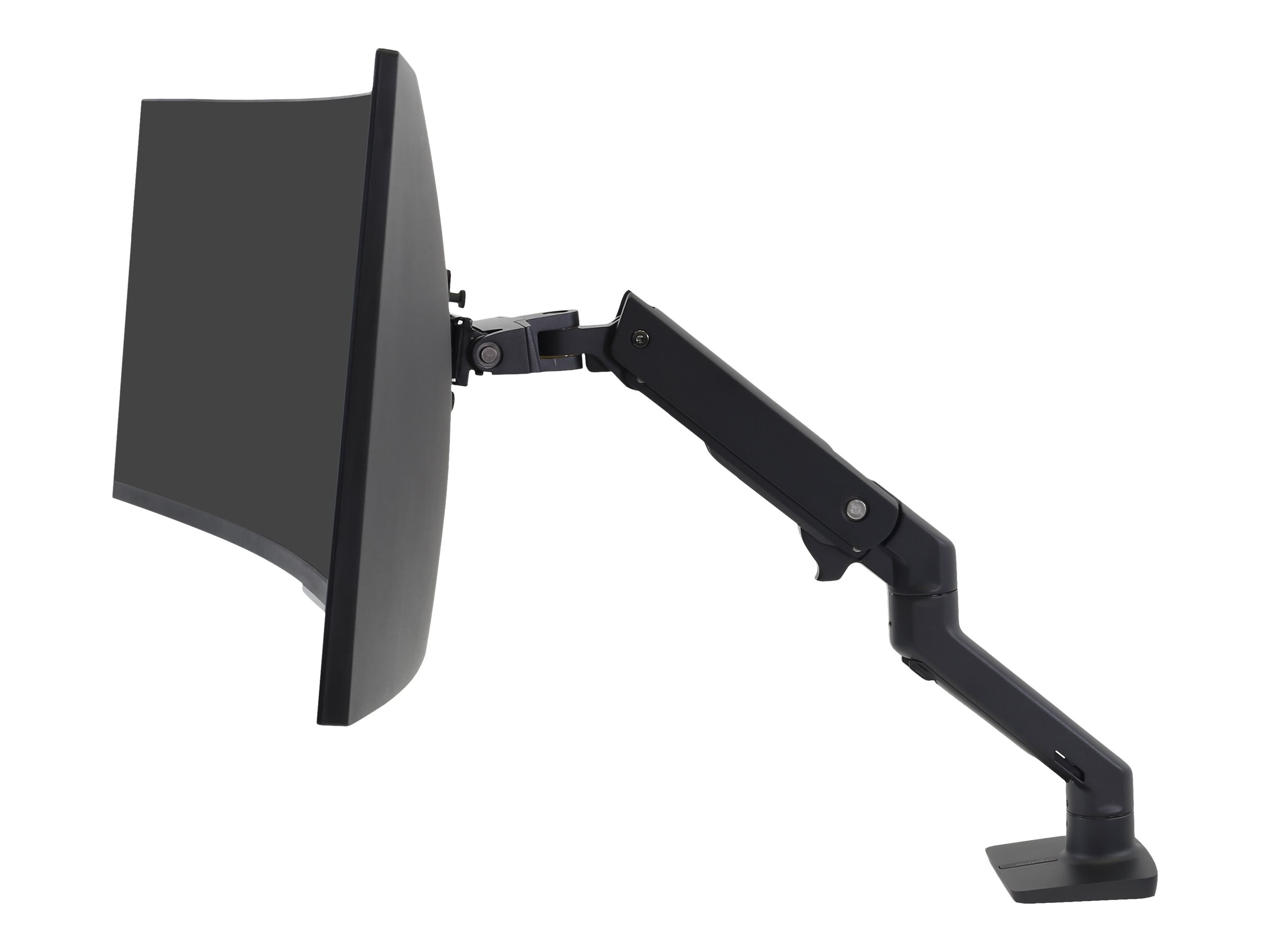 Ergotron HX - Befestigungskit (Gelenkarm, Spannbefestigung für Tisch, Verlängerungsarm, Tischplattenbohrung, Pivot) - Patentierte Constant Force Technologie - für LCD-Display / Curved LCD-Display - mattschwarz - Bildschirmgröße: 124.5 cm (up to 49")