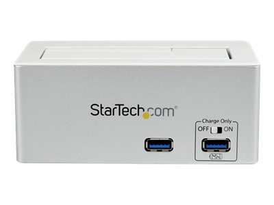 StarTech.com USB 3.0 auf SATA / SSD Festplatten Dockingstation mit integriertem USB Schnelllade-Hub und UASP-Unterstützung für SATA 6 GB/s - Speicher-Controller - 2.5", 3.5" (6.4 cm, 8.9 cm)