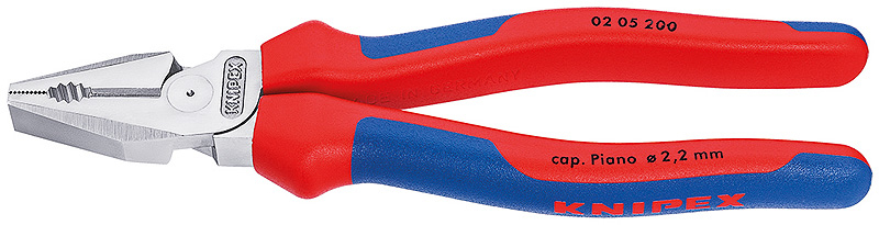 KNIPEX 02 05 200 - Prüfzange - 2,5 cm - Stahl - Kunststoff - Blau/Rot - 20 cm