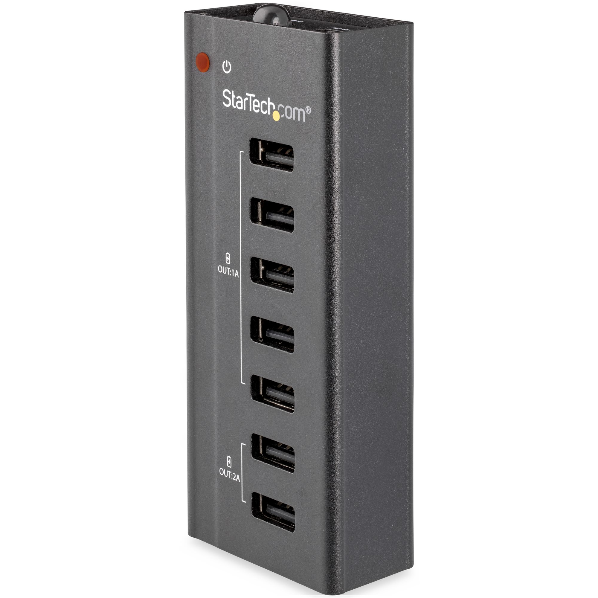 StarTech.com ST7C51224EU USB Ladestation (7 Ports, 5x 1A Ports & 2x 2A Ports, Standalone,  USB Ladestreifen fur mehrere Gerate)