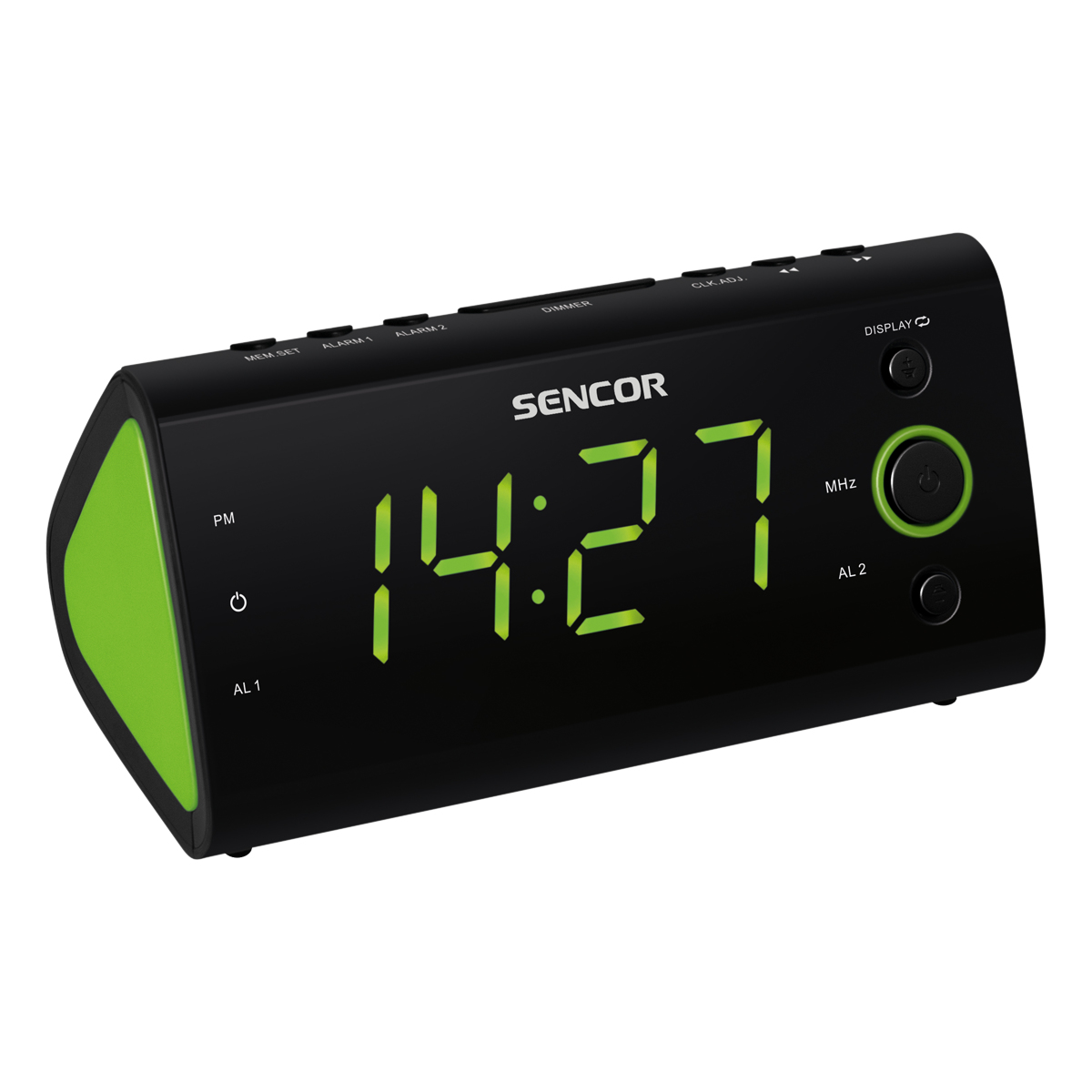SENCOR SRC 170 GN - Uhr - Digital - FM - LED - 3,05 cm (1.2 Zoll) - Grün