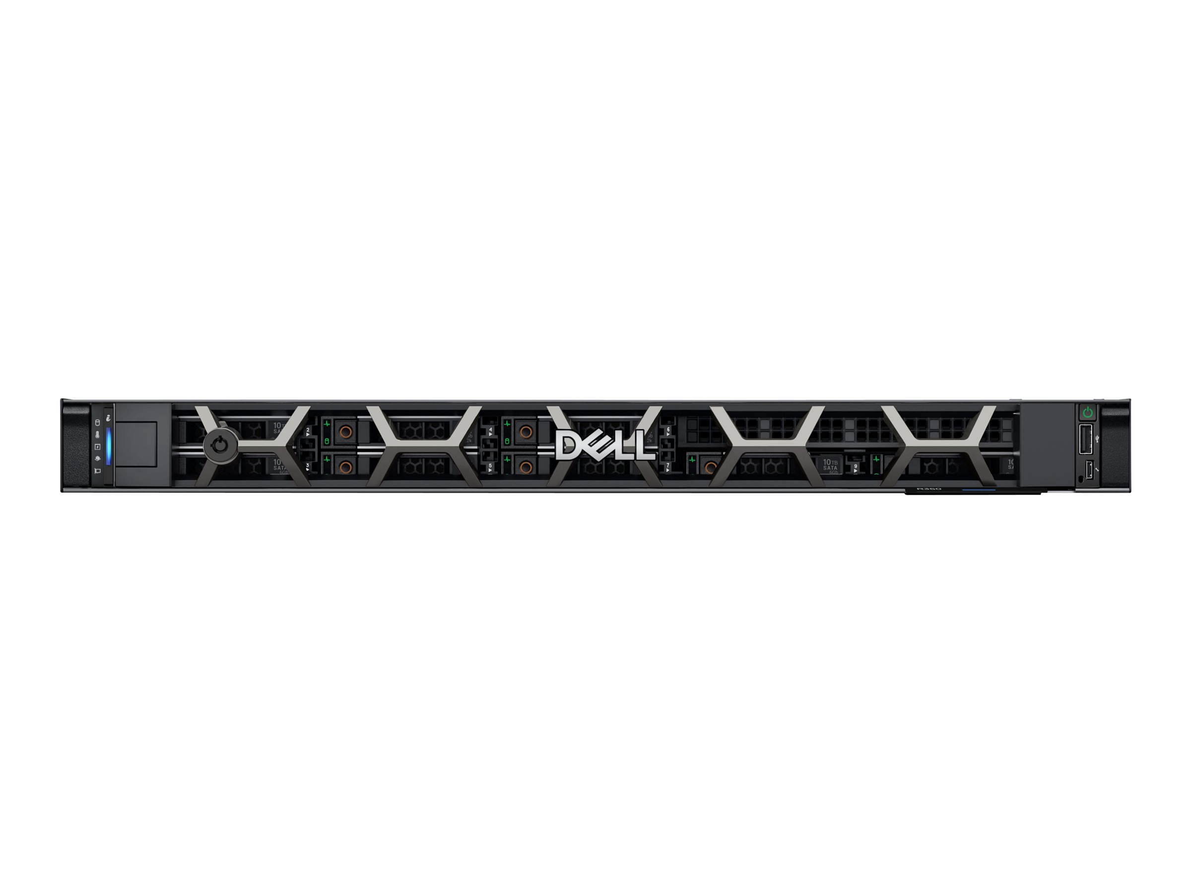 Dell PowerEdge R350 - Server - Rack-Montage - 1U - 1-Weg - 1 x Xeon E-2334 / 3.4 GHz - RAM 16 GB - SAS - Hot-Swap 6.4 cm (2.5")