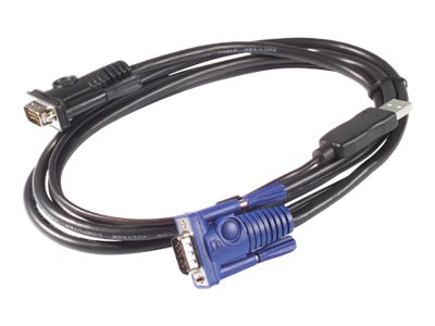 APC Tastatur- / Video- / Maus- (KVM-) Kabel - USB, HD-15 (VGA)