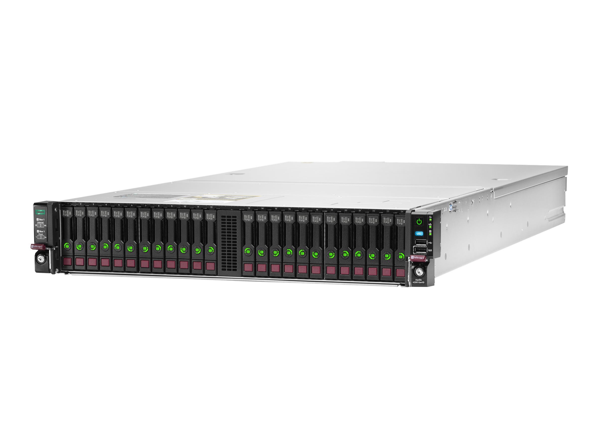 HPE Apollo 4200 Gen10 - Server - Rack-Montage - zweiweg - keine CPU - RAM 0 GB - SAS - Hot-Swap 6.4 cm (2.5")