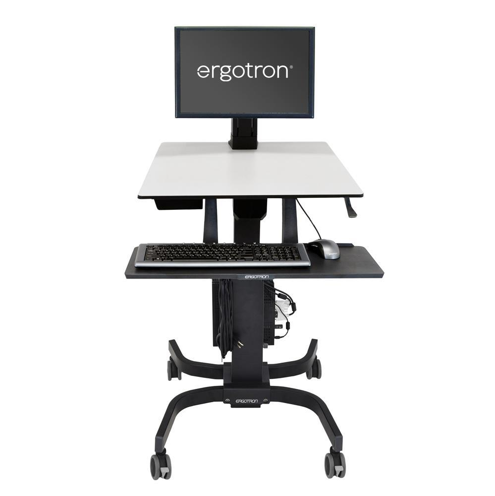 Ergotron WorkFit-C - Single LD Sit-Stand Workstation - Multimedia-Wagen - Schwarz - Grau - 7,3 kg - 61 cm (24 Zoll) - 75 x 75,100 x 100 mm - 360°