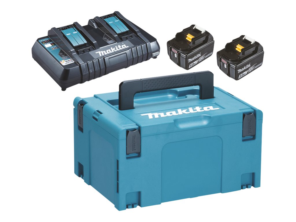 Makita DC18RD - Batterieladegerät + Batterie 2 x
