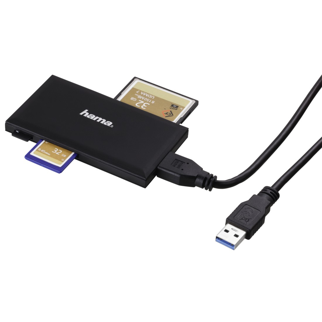 Hama Multi-Card Reader - Kartenleser (CF I, MS, SD, MS Duo, MS PRO Duo, microSD, SDHC, microSDHC, MS PRO-HG Duo, SDXC, microSDXC)