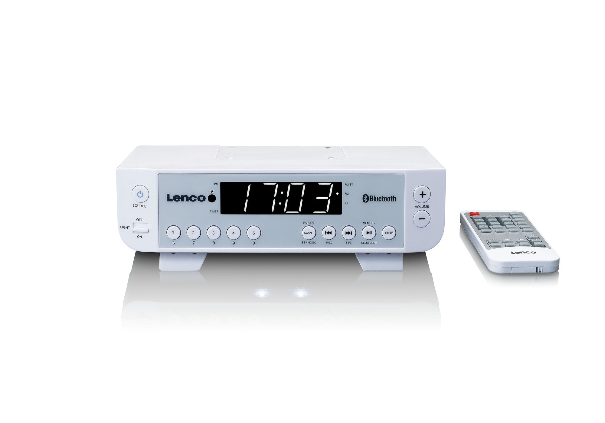 Lenco KCR-100 - Radio - 2 x 1 Watt - weiß