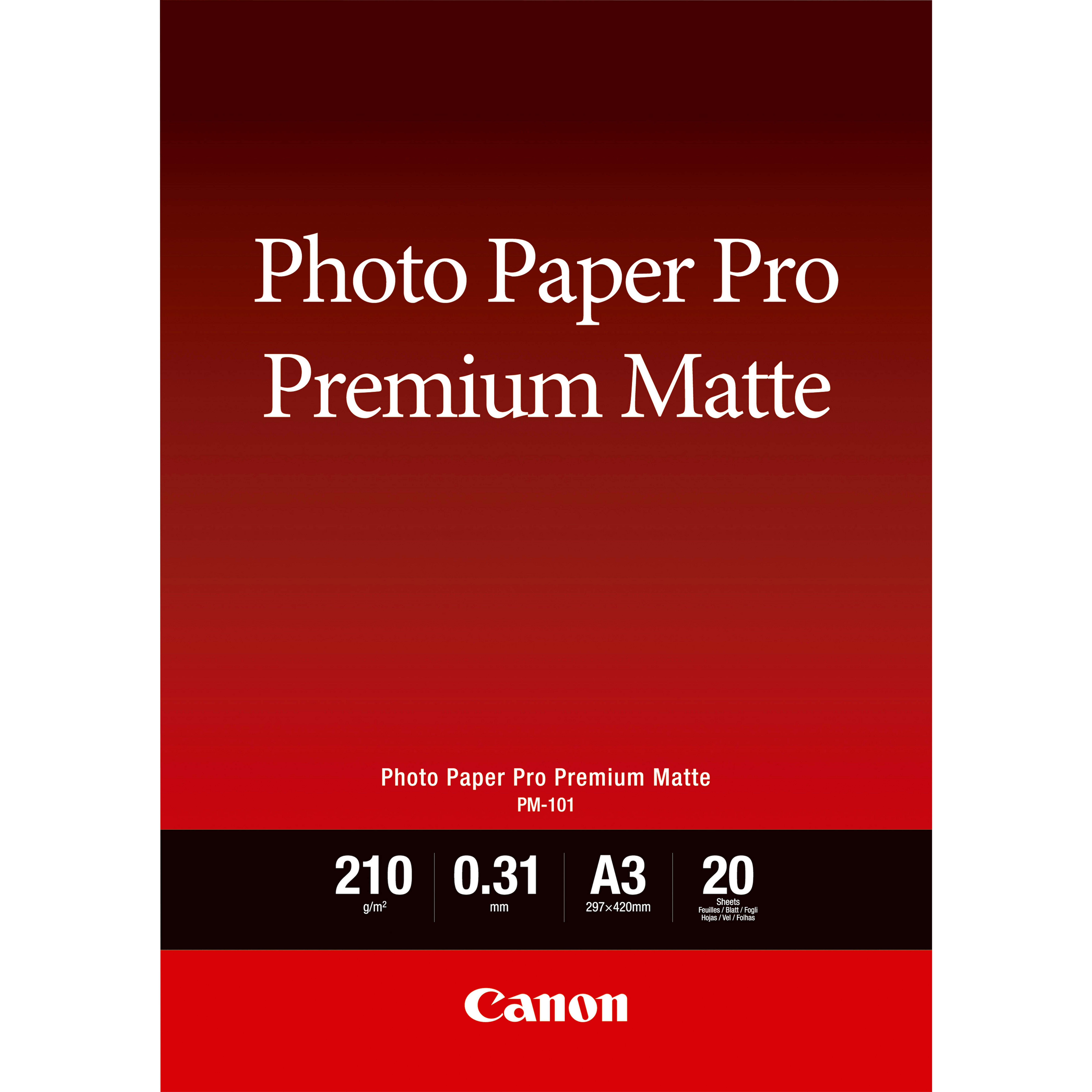 Canon Pro Premium PM-101 - Glatt matt - 310 Mikron - A3 (297 x 420 mm)