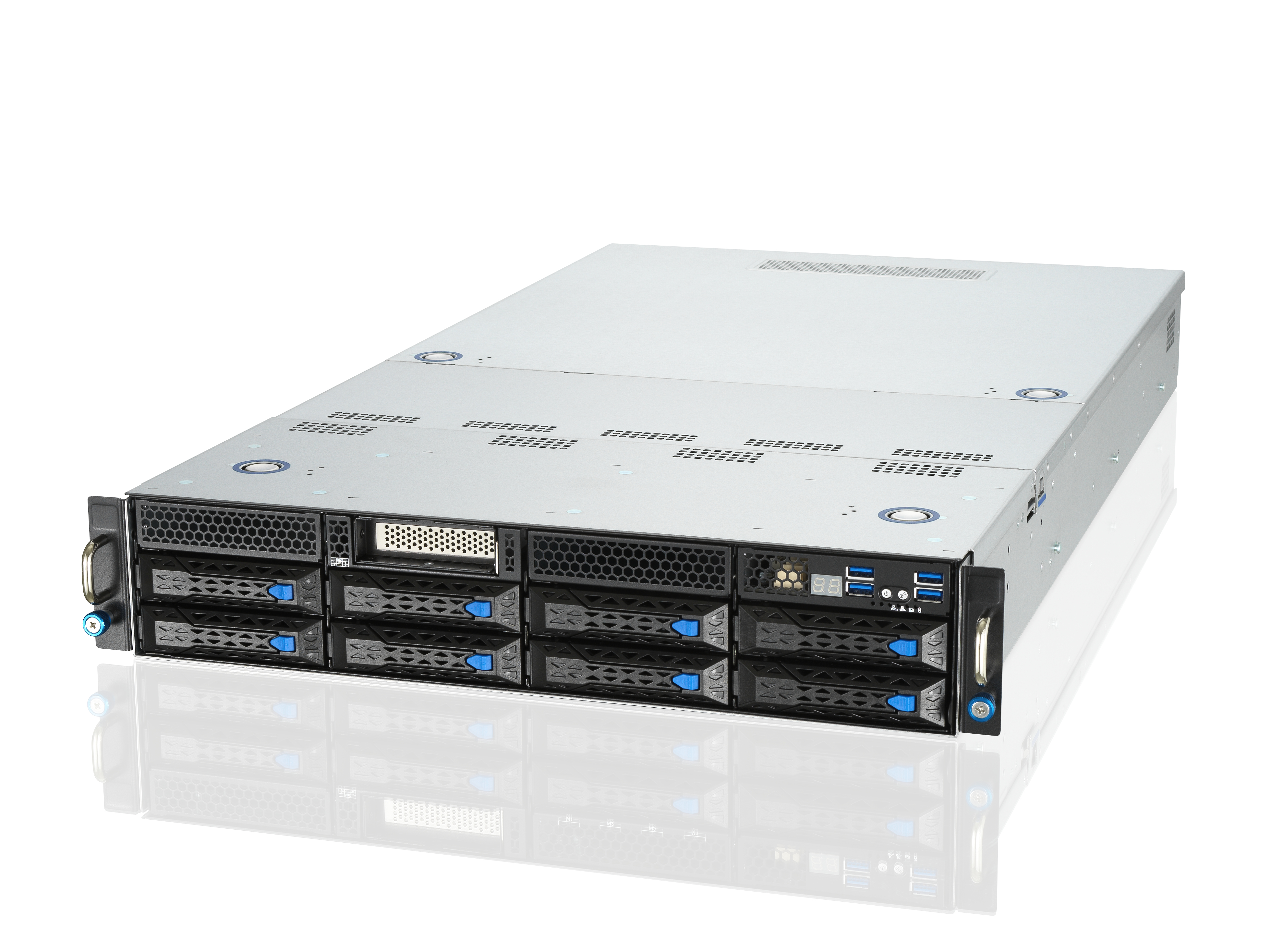 ASUS ESC4000-E10 - Server - Rack-Montage - 2U - zweiweg - keine CPU - RAM 0 GB - SATA/PCI Express - Hot-Swap 6.4 cm, 8.9 cm (2.5", 3.5")