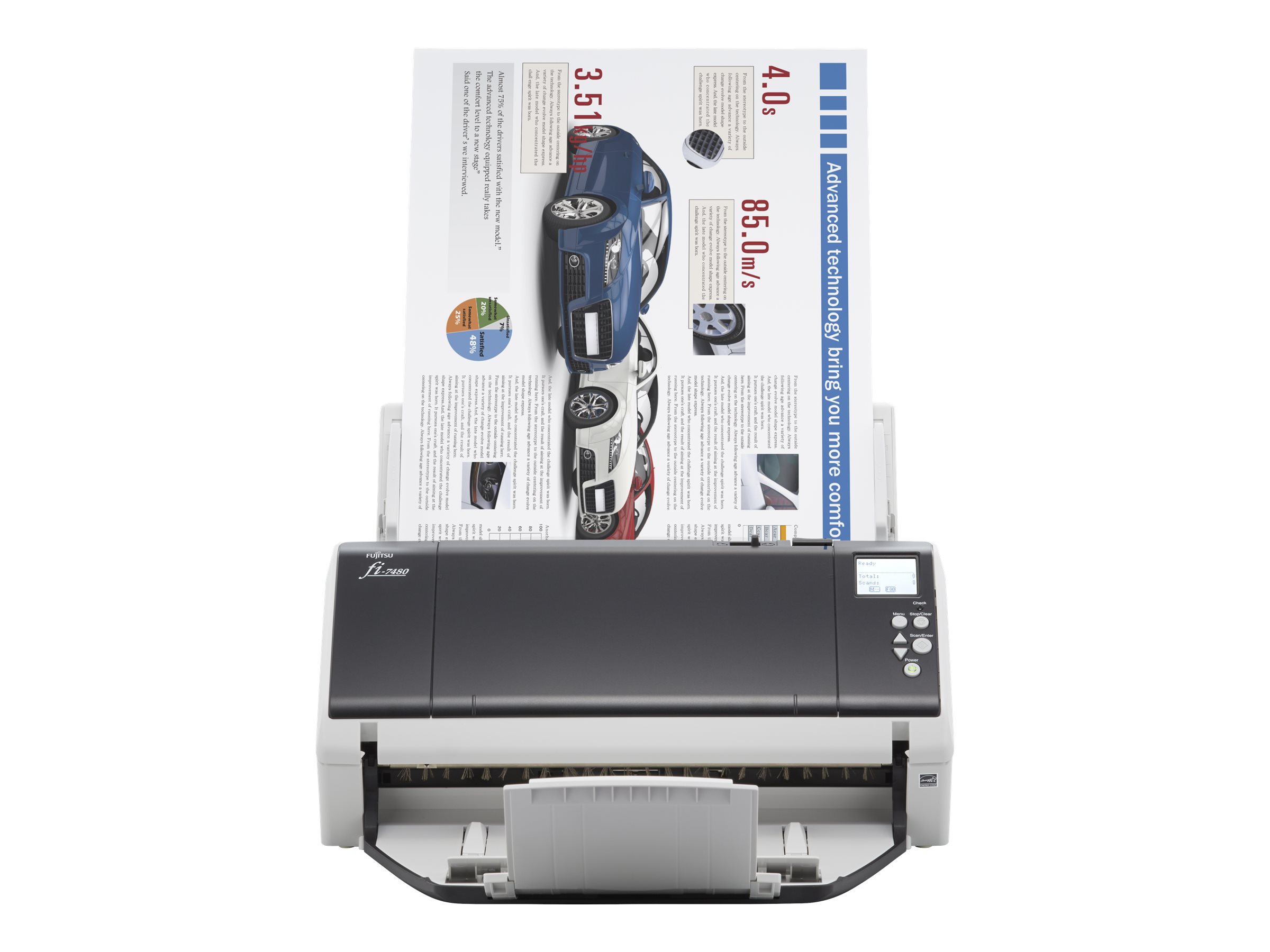 Fujitsu fi-7480 - Dokumentenscanner - Dual CCD - Duplex - 304.8 x 431.8 mm - 600 dpi x 600 dpi - bis zu 160 Seiten/Min. (einfarbig)
