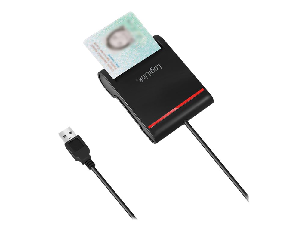 LogiLink SmartCard-Leser - USB 2.0 - Schwarz