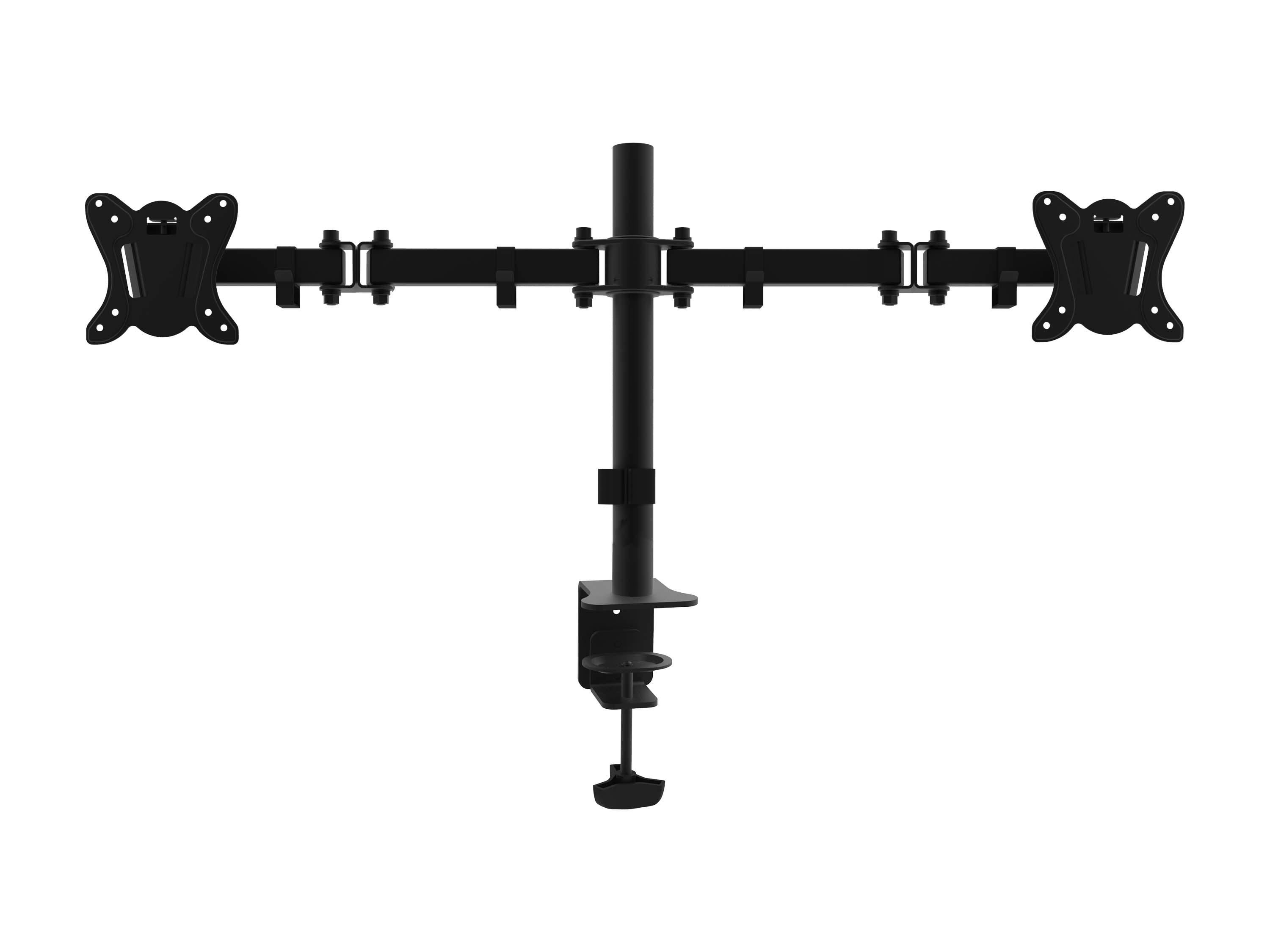 Equip Pro Articulating Dual Monitor Desk Mount Bracket - Befestigungskit - full-motion - für 2 LCD-Displays - Kunststoff, Aluminium, Stahl - Schwarz - Bildschirmgröße: 33-68.6 cm (13"-27")