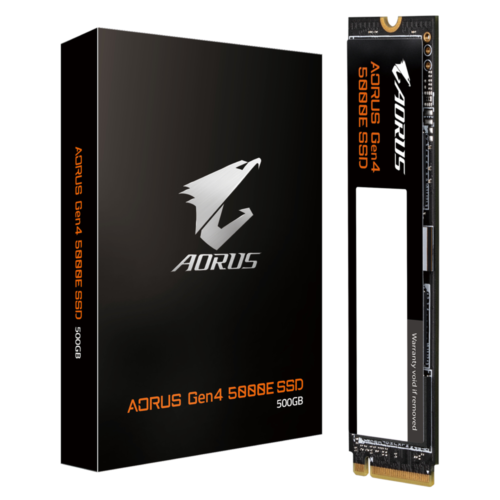 Gigabyte AORUS Gen4 5000E - SSD - 500 GB - intern - M.2 2280 - PCIe 4.0 x4 (NVMe)