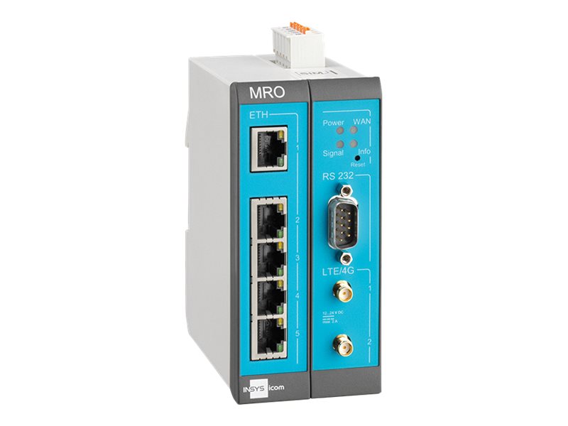 Insys icom MRO L200 - Router - WWAN - 4-Port-Switch