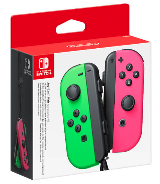 Nintendo Joy-Con(Left & Right) - Game Pad - kabellos - Neongrün, Neon Pink (Packung mit 2)