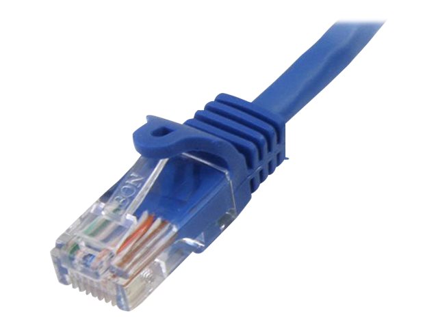 StarTech.com 0,5m Cat5e Ethernet Netzwerkkabel Snagless mit RJ45 - Cat 5e UTP Kabel - Blau - Patch-Kabel - RJ-45 (M)